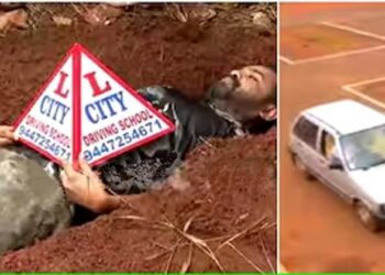 ഡ്രൈവിംഗ് ടെസ്റ്റ് ഗ്രൗണ്ടിൽ കുഴിമാടം തീർത്ത് പ്രതിഷേധം ; ഇന്നും ടെസ്റ്റുകൾ തടസ്സപ്പെട്ടു